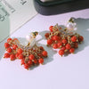 Two-Way Wear Red Sea Bamboo Coral Pearl Earrings Handmade Design High-Quality Earrings Gift for Wife Banquet - Image 3