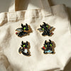 Cute Black Dragon Enamel Pin Set 4 Pcs, Cartoon Fantasy Creature Lapel Brooches, Gold‑Plated Badges for Backpack Decorative Pins - Image 4