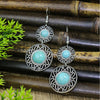 39 Styles Bohemian Vintage Tibetan Silver Geometric Drop Earrings For Women Ethnic Blue Stone Tassel Dangle Earrings Jewelry - Image 12