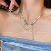 Kpop Shiny Star Necklace for Women Y2K Crystal Zircon Cross Pendant Necklaces Girls Antique Silver Color Clavicle Chain - Image 19