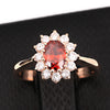 Princess Kate Blue Gem Created Blue Crystal Silver Color Wedding Finger Crystal Ring Jewelry for Women - Image 8