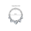 Titanium CZ Heart Daith Earring Hoop 16G Hinged Septum Clicker Nose Ring Piercing Jewelry - Image 9