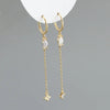 Silver Ear Needle Minimalist Tassel Hoop Earrings For Women Crystal Zircon Huggie Earring Jewelry - Image 13