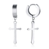 Drop Cross Earring Mens Egyptian Ankh Michael Hang Dangle Earrings Black Stainless Steel Male Punk Jewelry - Image 8