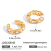 Delicate Cubic Zirconia Earrings For Women Gold Plated Stainless Steel Clip Earrings Simple Jewelry Gift - Image 7