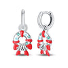 Women's Silver Snowflake Christmas Sparkling Zircon Winter Earrings Fit For Engagement Parties Jewelry - Image 49