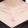 Silver Mom Zircon Charm Loves Heart Necklace Pendant Mother's Day Gift For Mum - Image 6