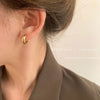 Non-Piercing Cartilage Clip Earrings with Compact Metal Details - Image 9