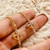 Rotatable Crown Rhinestone Cross Choker Necklace Earrings Rings for Women Minimalist Cross Chain Christian Jewelry Prayer Gift - Image 1