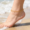 Bohemia Beads Pendant Anklets for Women, Gold Color Adjustable Think Link Chain Ankle Bracelet, Jewelry On Foot - Image 2