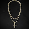 Hip Hop Iced Out Cross Pendant Necklace Strap 4mm Zircon Tennis Chain Men Women Sparkling Necklace Punk Jewelry Gift - Image 4