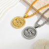 A Dollar Pendant Necklace with a Unique Style, Featuring a Diamond-Encrusted Dollar Cuban Chain - Image 1