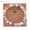 Mhs.sun 12 Star Zodiac Sign Pink Zebra Stone Beaded Bracelets Constellation Birthday Party Jewelry For Women Men - Image 12
