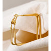 40 40mm Daily Stainless Steel Square Hollow Hoop Earrings for All Occasions Versatile Minimalist Basic Jewelry - Image 6