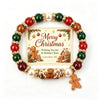 Christmas Multi Elements Pendant Bracelets for Women Colorful Crystal Beads Elk Snowman Snowflake Santa Claus Bracelet Jewelry - Image 15
