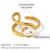 Statement Stainless Steel Delicate Shiny Cubic Zirconia Ring For Women Gold Pvd Plated Finger Jewelry Gift - Image 8