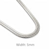 Stainless Steel Herringbone Necklace in 2 mm to 5 mm Widths and 40 cm to 50 cm Lengths - Image 7