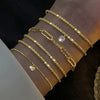6Pcs Silver Rhinestone Bracelets for Women Girls Korean Sparkling Starry Sky Charm Bracelets Party Jewelry - Image 5