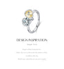 MODIAN 925 Sterling Silver Romantic Hearts Ring Delicate Water Drop CZ Stone Finger Ring For Women Wedding Fine Jewelry Gift