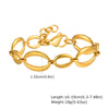 Stainless Steel Oval Chain Bracelet for Women, Gold Plated Chunky Link Bracelet Wristband, Jewelry - Image 8