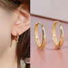 Geometric Metal Hoop Earrings for Women Gold Color/Silver Color Lady's Ear Earrings Daily Wear Versatile Jewelry - Image 15