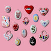 Colorful Dopamine Pendant Necklace, Heart-Shaped Sun, White Dove, Small Snake, Gold-Plated and Color Preserving - Image 1