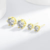 5-9MM Earring Silver Plated with White Gold Stud Earrings For Women Jewelry - Image 3