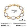 Minimalist Gold Color Plated Stainless Steel Splicing Cross Buckle Bracelet Stackable Basic Bracelet Women's Jewelry - Image 7