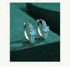 MODIAN Vintage Natural Turquoise Hoop Earrings Solid 925 Sterling Silver Luxury Trendy Earring For Women Wedding Jewelry Brincos