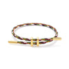 Multicolor Cord Bracelet with Adjustable Wire and Charm Detail - Image 21