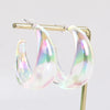 FishSheep Acrylic C Shape Hoop Earrings For Women Korean Colorful Geometric Resin Circle Earrings Jewelry - Image 12