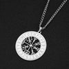 Viking Nordic 24 Rune Compass Pendant Necklace Stainless Steel Trinity Triquetra Hollow Witch Knot Symbol Amulet Jewelry Gift - Image 7