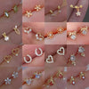 Mini Crystal Butterfly and Flower Stud Earrings in Multiple Designs - Image 2