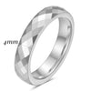 4/6MM Black/Gold/Silver Faceted Edge Dome Polished Tungsten Carbide Wedding Band Rings for Women Size 5-12 - Image 10