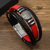 Handmade Leather Wrap Bracelets for Men Lucky Life Tree Charm Punk Layered Cuff Bracelet Male Wristband Hand Jewelry Accessories - Image 8