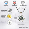 Sun Pendant Necklace for Men Boys, Stainless Steel Sunburst Sunflower Charm Solar Pendant Necklace Elegant Jewelry Gifts - Image 4