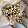 60 piece/lot Stainless Steel Crystal Pendant steel Gold Color 12 Birthstone Charm Round 6mm 6.5mm Rhinestones Charms - Image 26