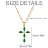 Simple Cross Cubic Zirconia Copper Pendant Women's Versatile Golden Stainless Steel Bamboo Chain Jewelry Gift - Image 4