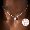 Silver Plated White Zircon Necklace Women's Minimalist Versatile Starry Clavicle Chain Style Mother's Day Birthday Gift - Image 1