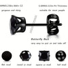 10pairs Earrings Black Stainless Steel Stud Earrings Set For Men Women, Piercing Jewelry Dangle Hoop Earrings Set - Image 4