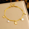 316L Stainless Steel Golden Ocean Series Zircon Pearl Tassel Pendant Anklets Lady Foot Chain Jewelry Gift - Image 27