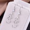 Silver Women's Jewelry Crystal Zircon Hollow Exaggerated Long Tassel Hook Earrings - Image 7