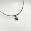 Black Choker Necklace with Five-Pointed Star Pendant and 40 cm Length - Image 10