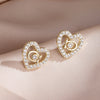 Loving Heart Zirconia Stud Earrings For Women Girls Silver Color Metal Crystal Ears Accessories Wedding Jewelry Gifts - Image 15