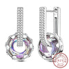 Silver Hoop Earrings Starlight Heart Butterfly Crystal Zircon Hoop Earrings For Women Girl Jewelry Gift - Image 10