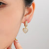 Cubic Zircon Heart Drop Hoop Earrings for Women Gold Plated Ear Cuffs Wedding Aesthetic Jewelry Gift - Image 5
