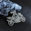 Women's gold-plated motorcycle badge, silver men's chest pin, black lapel brooch, suit accessories set - Image 5