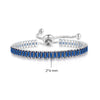 Simple Tennis Bracelet For Women Rectangle Zircon Silver Color Adjustable Bracelets On Hand Friend Gift Jewelry - Image 13
