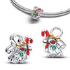 Silver Christmas Charms Santa Reindeer Sleigh Bell Gingerbread Tree Stocking Candy Cane Pendant Fit Bracelet Jewelry Gift - Image 8