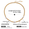 Delicate Cubic Zirconia Chain Necklace For Women Minimalist Gold Plated Stainless Steel Necklace Jewelry - Image 13